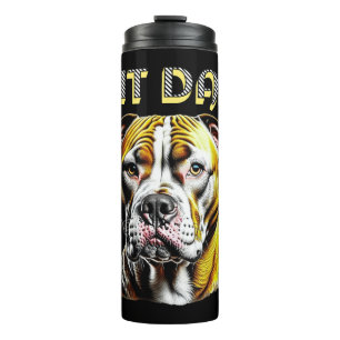 Pit Bull Dad   Dog Lover's  Thermal Tumbler