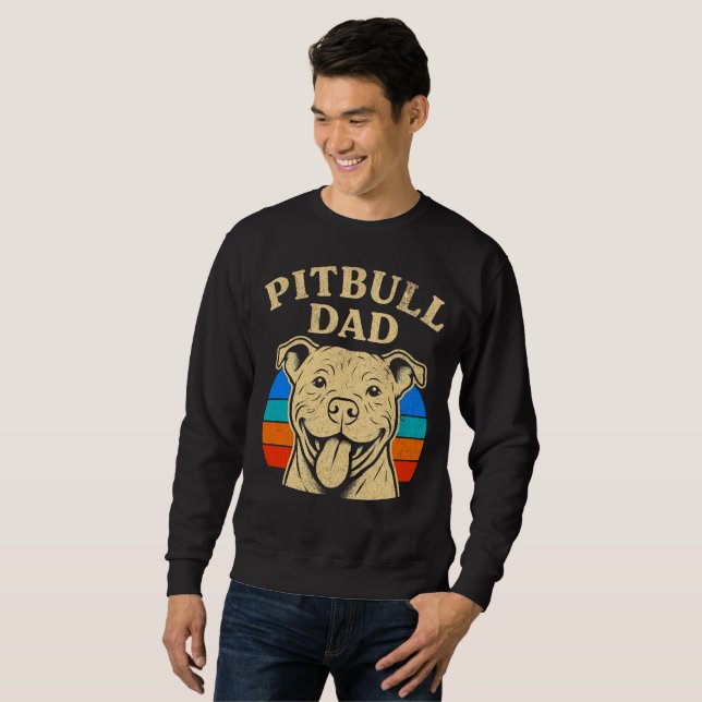 Pit bull dad  sweatshirt (Front Full)