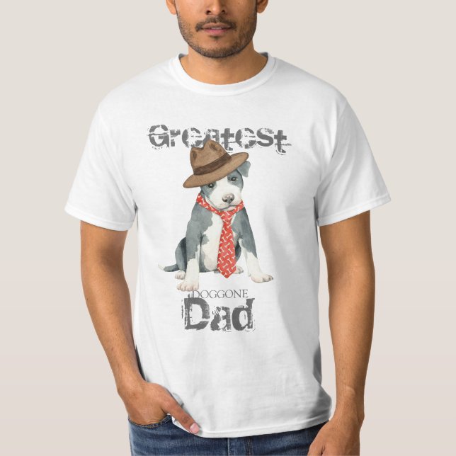 Pit Bull Dad T-Shirt (Front)