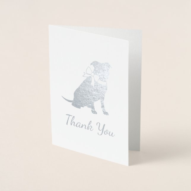 Pit Bull Dog Baby Pitbull Shower Gender Neutral Foil Card (Front)
