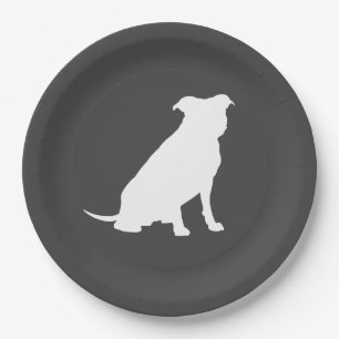 Pit Bull Dog Baby Pitbull Shower Gender Neutral Paper Plate