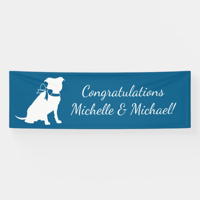 Pit Bull Dog Baby Shower Banner (Horizontal)