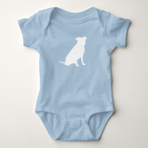 Pit Bull Dog Baby Shower Blue Boy Pitbull Baby Bodysuit