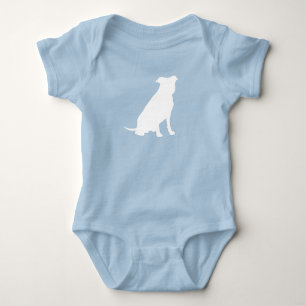 Pit Bull Dog Baby Shower Blue Boy Pitbull Bodysuit