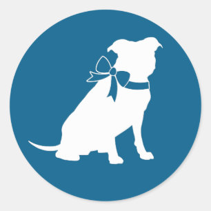 Pit Bull Dog Baby Shower Classic Round Sticker