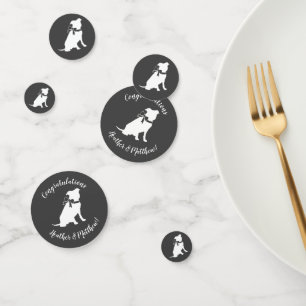 Pit Bull Dog Baby Shower Gender Neutral Confetti