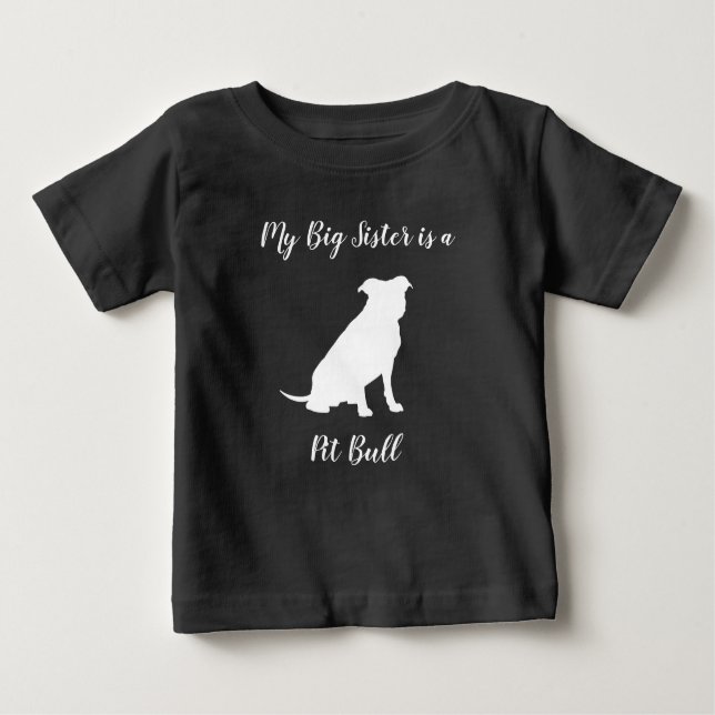 Pit Bull Dog Baby Shower Gender Neutral Pitbull Baby T-Shirt (Front)