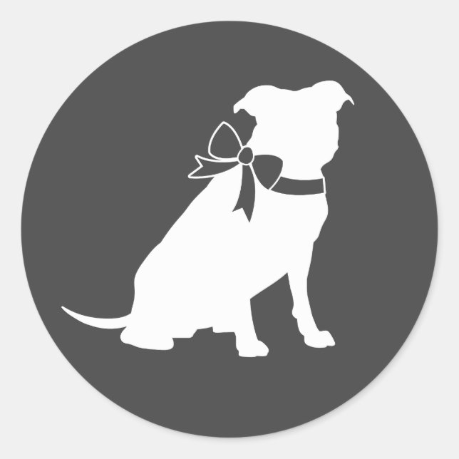 Pit Bull Dog Baby Shower Gender Neutral Pitbull Classic Round Sticker (Front)