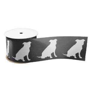 Pit Bull Dog Baby Shower Gender Neutral Pitbull Satin Ribbon