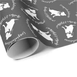Pit Bull Dog Baby Shower Gender Neutral Pitbull Wrapping Paper