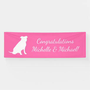 Pit Bull Dog Baby Shower Pink Girl Pitbull Banner