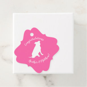 Pit Bull Dog Baby Shower Pink Girl Pitbull Favour Tags