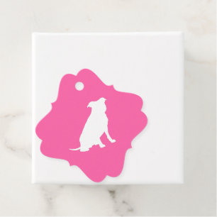 Pit Bull Dog Baby Shower Pink Girl Pitbull Favour Tags