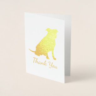 Pit Bull Dog Baby Shower Pink Girl Pitbull Foil Card