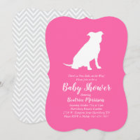 Pit Bull Dog Baby Shower Pink Girl Pitbull