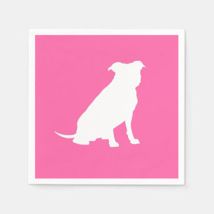 Pit Bull Dog Baby Shower Pink Girl Pitbull Napkin