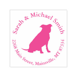 Pit Bull Dog Baby Shower Pink Girl Pitbull Self-inking Stamp
