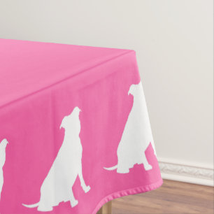 Pit Bull Dog Baby Shower Pink Girl Pitbull Tablecloth
