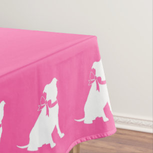 Pit Bull Dog Baby Shower Puppy Tablecloth