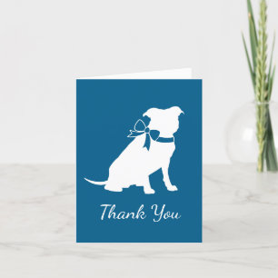 Pit Bull Dog Baby Shower Thank You Card