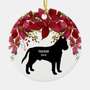 Pit Bull Dog Christmas Tree Ornament