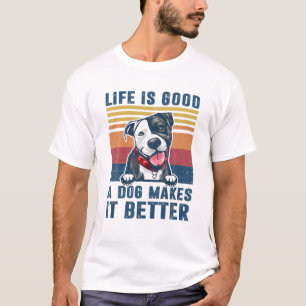 Pit Bull Dog Gifts Funny Pit Bull Dog Dad Mum Men T-Shirt