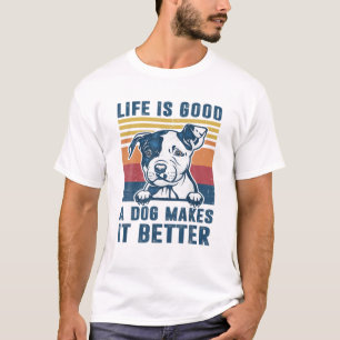 Pit Bull Dog Gifts Funny Pit Bull Dog Dad Mum Men T-Shirt