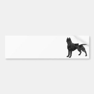 Pit Bull Dog Grunge Silhouette Bumper Sticker