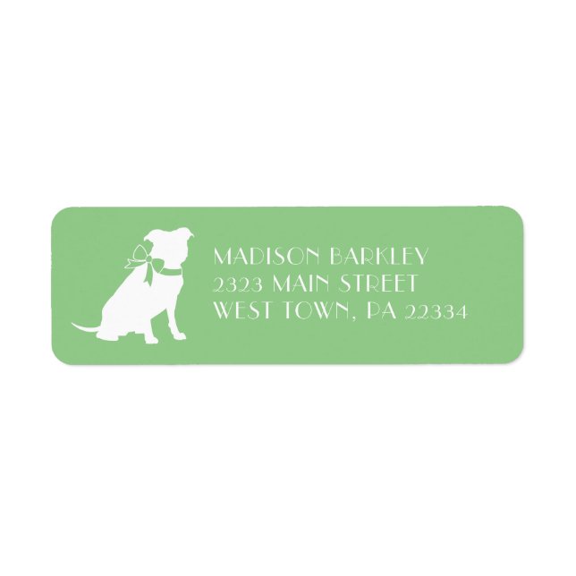 Pit Bull Dog Puppy Pitbull Label Return Address Label (Front)