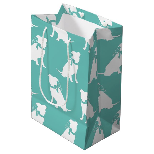 Pit Bull Dog Puppy Pitbull Medium Gift Bag (Front Angled)