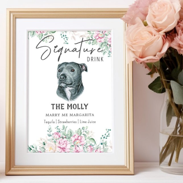 Pit Bull Dog Signature Drink Sign (Creator Uploaded)