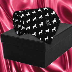 Pit Bull Dogs Pattern Monogrammed Veterinarian Tie