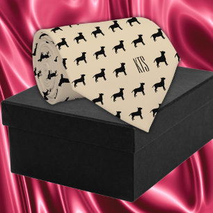 Pit Bull Dogs Pattern Monogrammed Veterinarian Tie