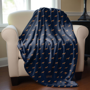 Pit Bull Dogs Pattern Personalized Fleece Blanket