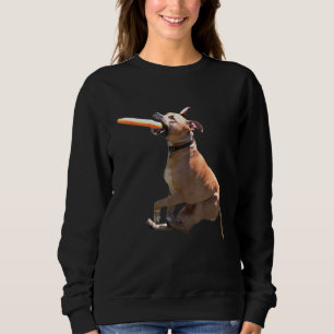 Pit Bull Frisbee Graphic Pit Bull Terrier print Do Sweatshirt