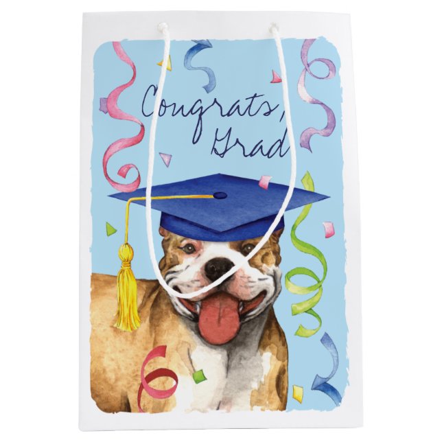 Pit Bull Graduate Medium Gift Bag (Front)