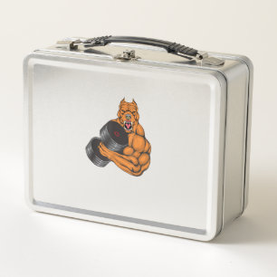 Pit Bull Gym Fitness - Weightlifting Deadlift Body Metal Lunch Box