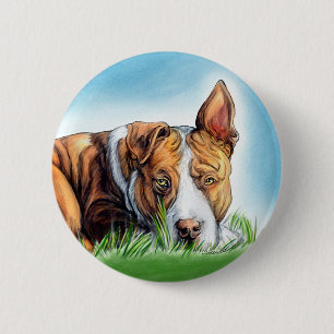 Pit Bull Hears You 6 Cm Round Badge