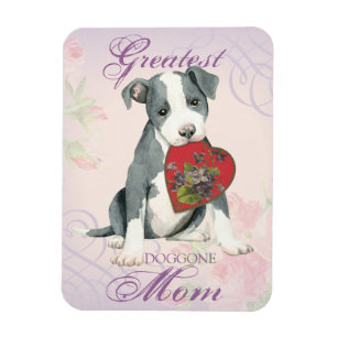 Pit Bull Heart Mum Magnet