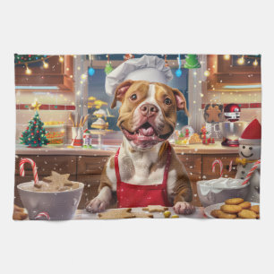 Pit Bull Holiday Baking: Festive Christmas Tea Towel