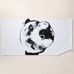 Pit Bull Ink Art Beach Towel