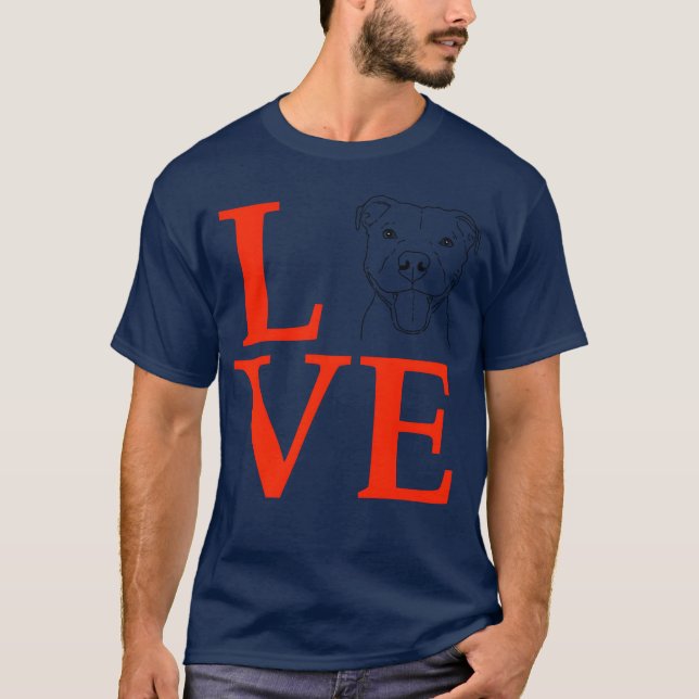 Pit Bull Love Pittie Love girl T-Shirt (Front)