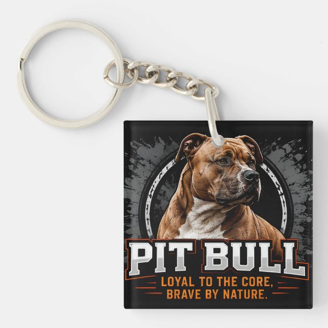 🐾 Pit Bull Lover Family Pride 🐾 Key Ring (Front)