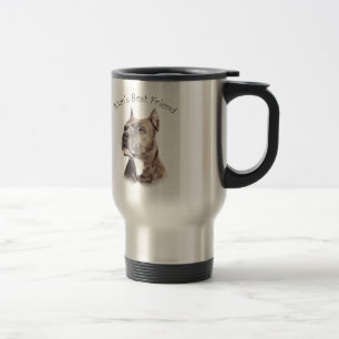 Pit Bull Man's Best Friend Travel Mug