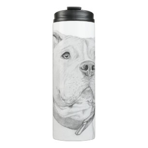 Pit Bull, Misunderstood Pencil Drawing Thermal Tumbler