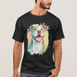 Pit Bull Mom Dog Lover Colorful Artistic Pitbull O T-Shirt
