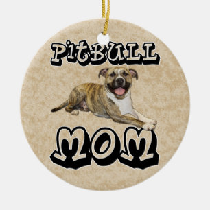 Pit Bull MOM - Tigger Ceramic Ornament