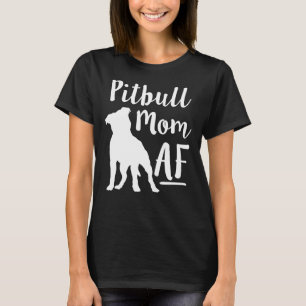 Pit Bull Mum Af Womens Dog Pitbull Fitted Scoop T-Shirt