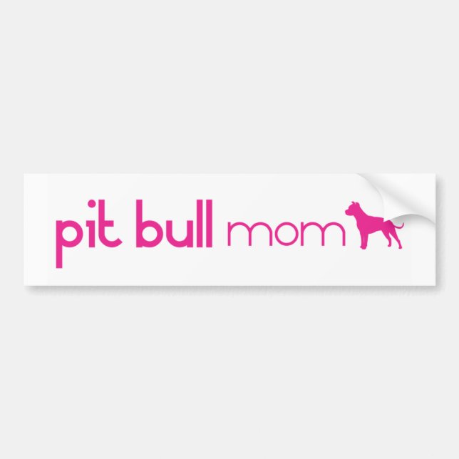 Pit Bull Mum Bumper Sticker (Front)