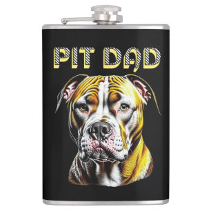 Pit Bull Mum Dog Lover's Personalised Hip Flask